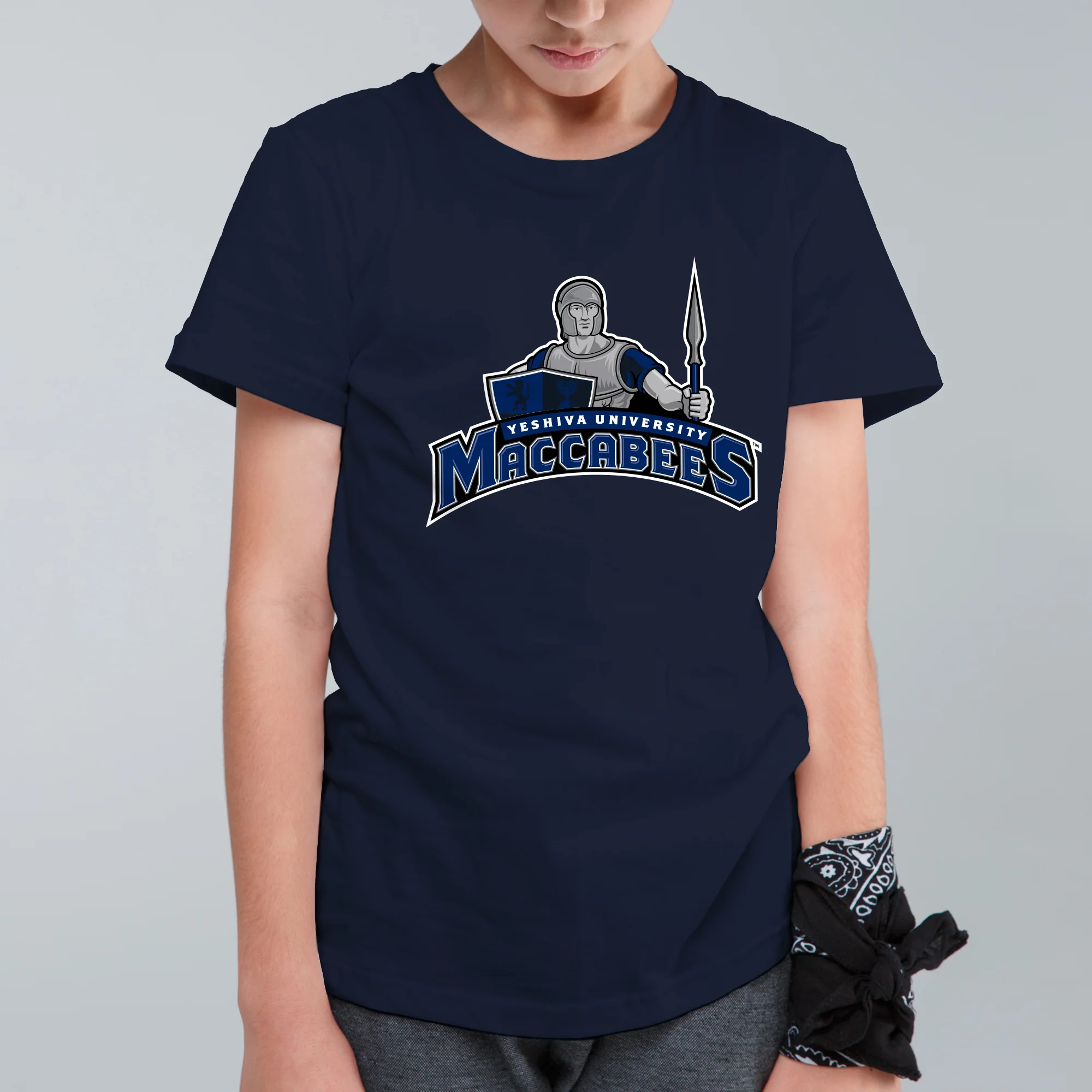 Yeshiva University Arch Logo Youth T-Shirt - Navy - Image 3