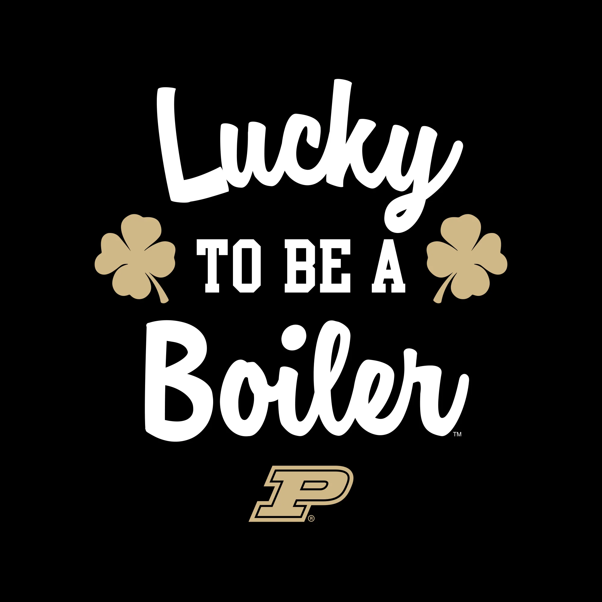Purdue Boilermakers Lucky to be a Boiler Youth T Shirt - Black - Image 2