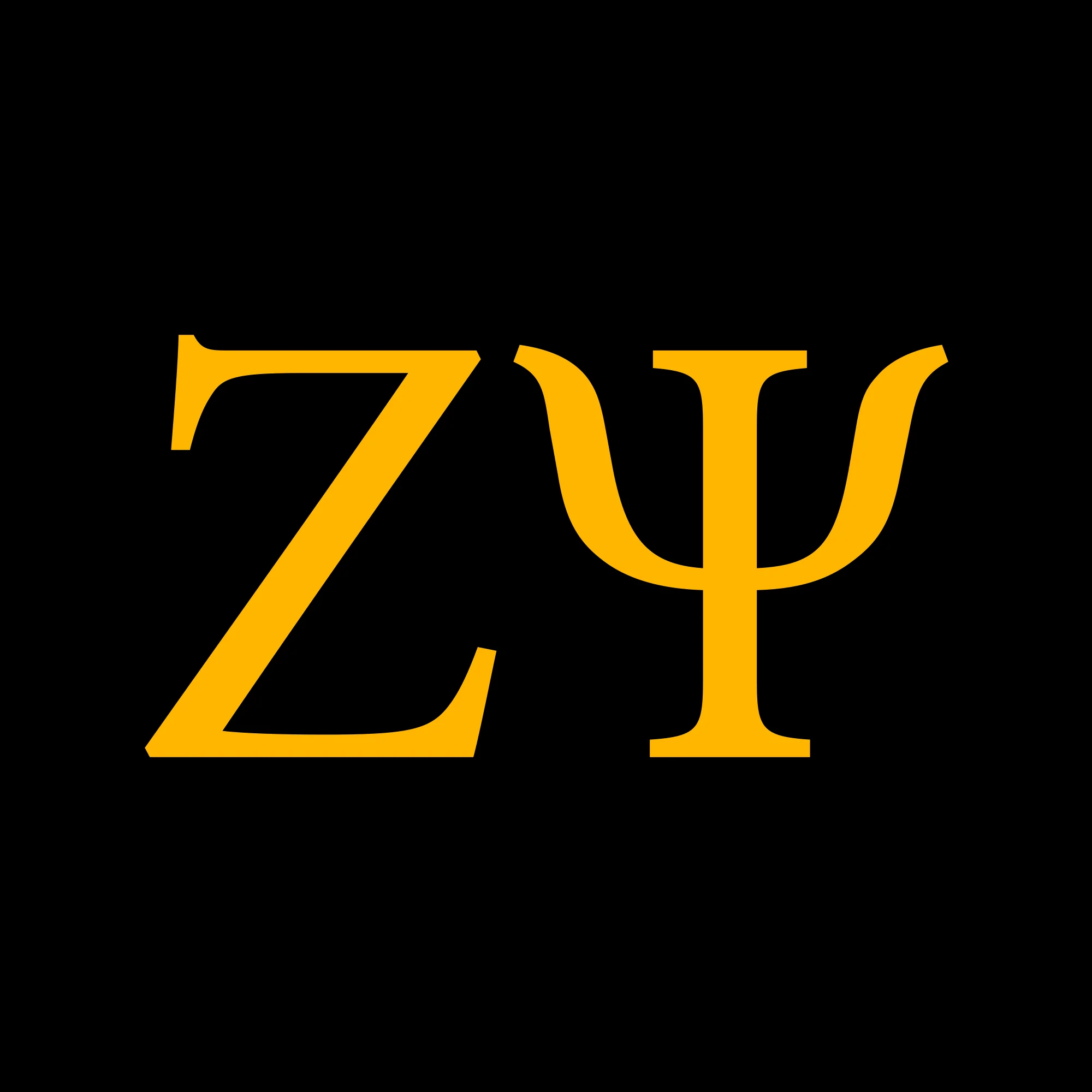 Zeta Psi Greek Letter Block NLA T-Shirt - Black - Image 2