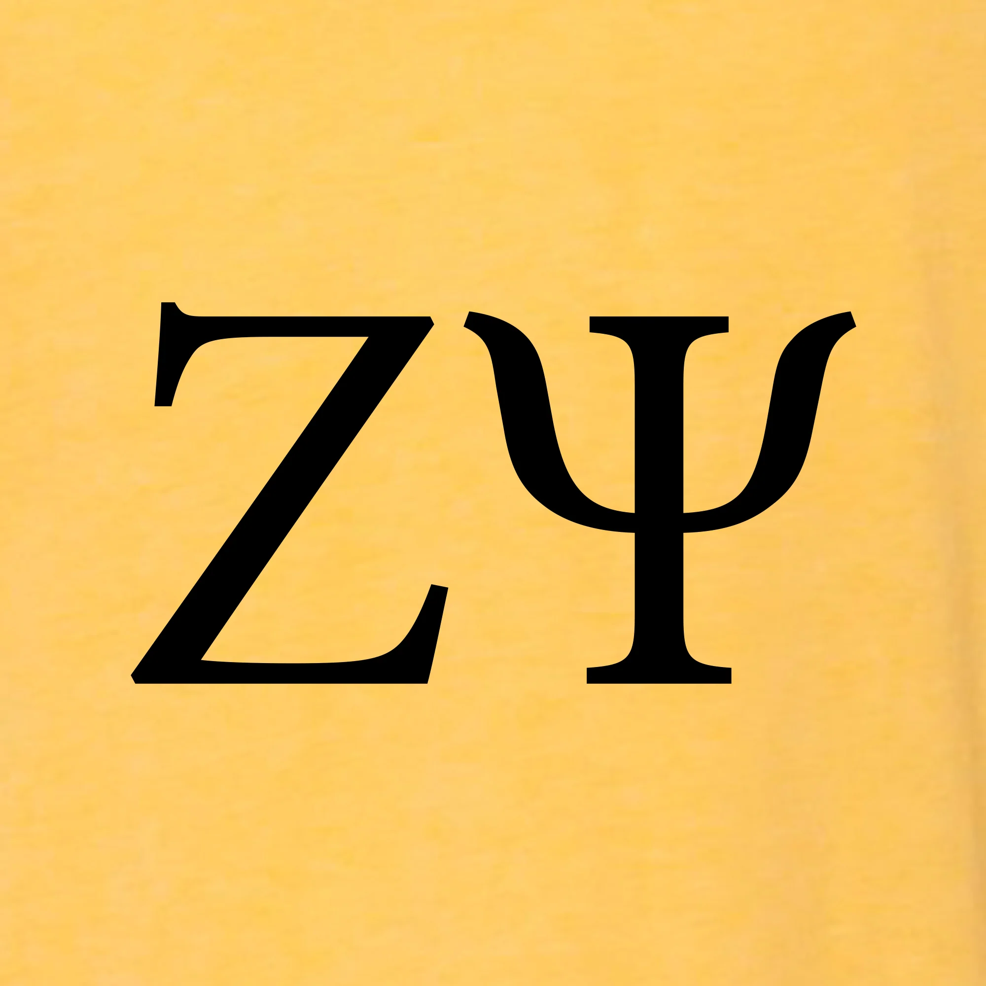 Zeta Psi Greek Letter Block Triblend T-Shirt - Yellow Gold - Image 2